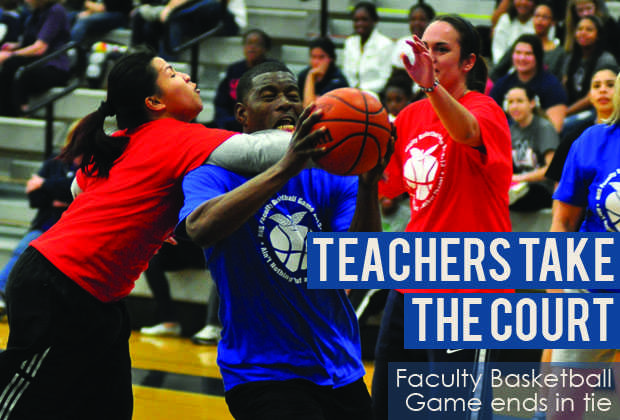 Teachers Face Off at Faculty Basketball Game