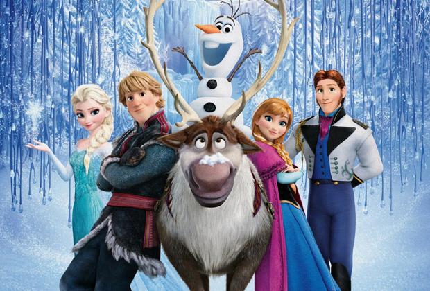Animated cast from Disneys Frozen.