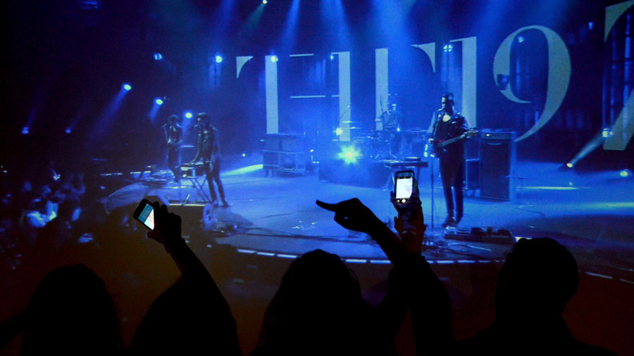 Instead of watching concerts live, several watch concerts through their phone.