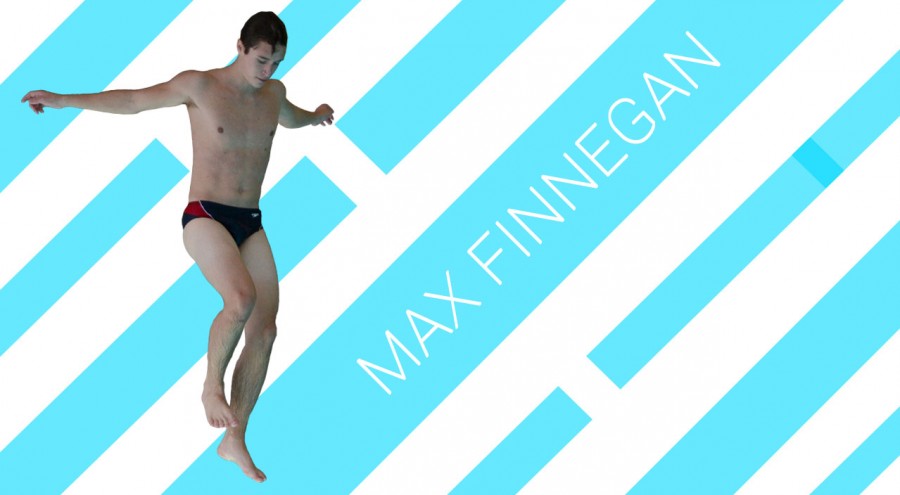 Being the only diver on the swim team, Senior Maximillian Finnegan practices long hours in order to be successful.