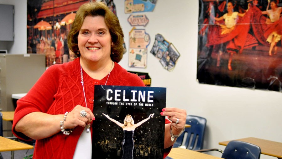 Spanish teacher Donna Meredith has always admired Celine Dion and the love with her students.