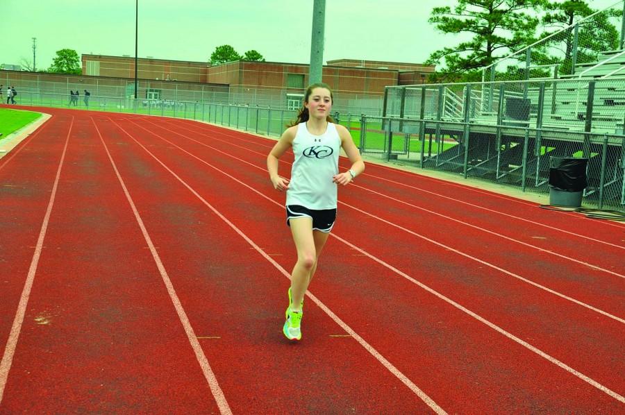 Senior Nicole Butler runs for the cross country team, and holds school records for the 5K. 