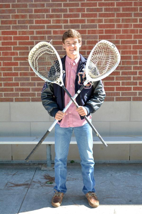Senior Jacob Hughes has been playing lacrosse since 7th grade and has been a starting varsity goalie for three seasons