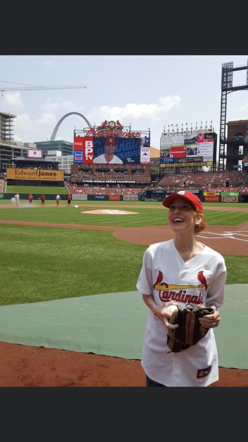 This summer, Marlin got the chance to throw out the first pitch at a Cardinals game due to all her that work shes done for the Adult Congenital Heart Association.