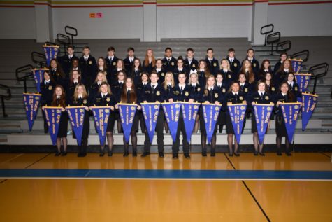 FFA members proudly show off their award pennants.