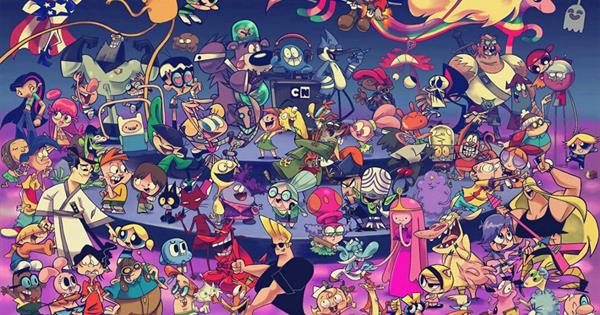 Everything ranging from Teen Titans, Adventure Time, and Spongebob. Shows a wide variety in cartoon genres.