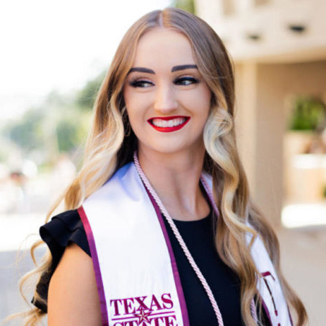 Dance Instructor Madeline Dase, pictured on the Texas State campus in San Marcus before graduation. 